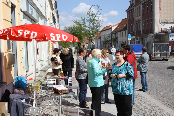 Strausberger SPD im Gespräch mit Bürgern
